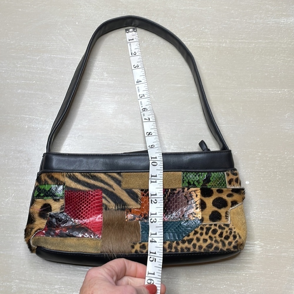 Tempo Designs Patchwork Leather And Snakeskin Clu… - image 7